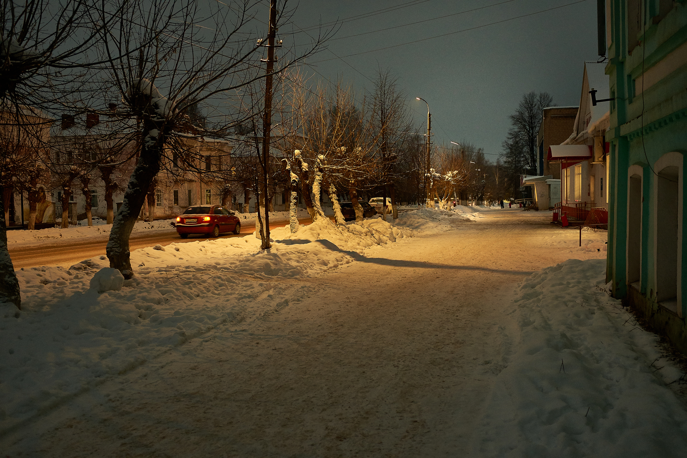 Фото улицы ночью зимой