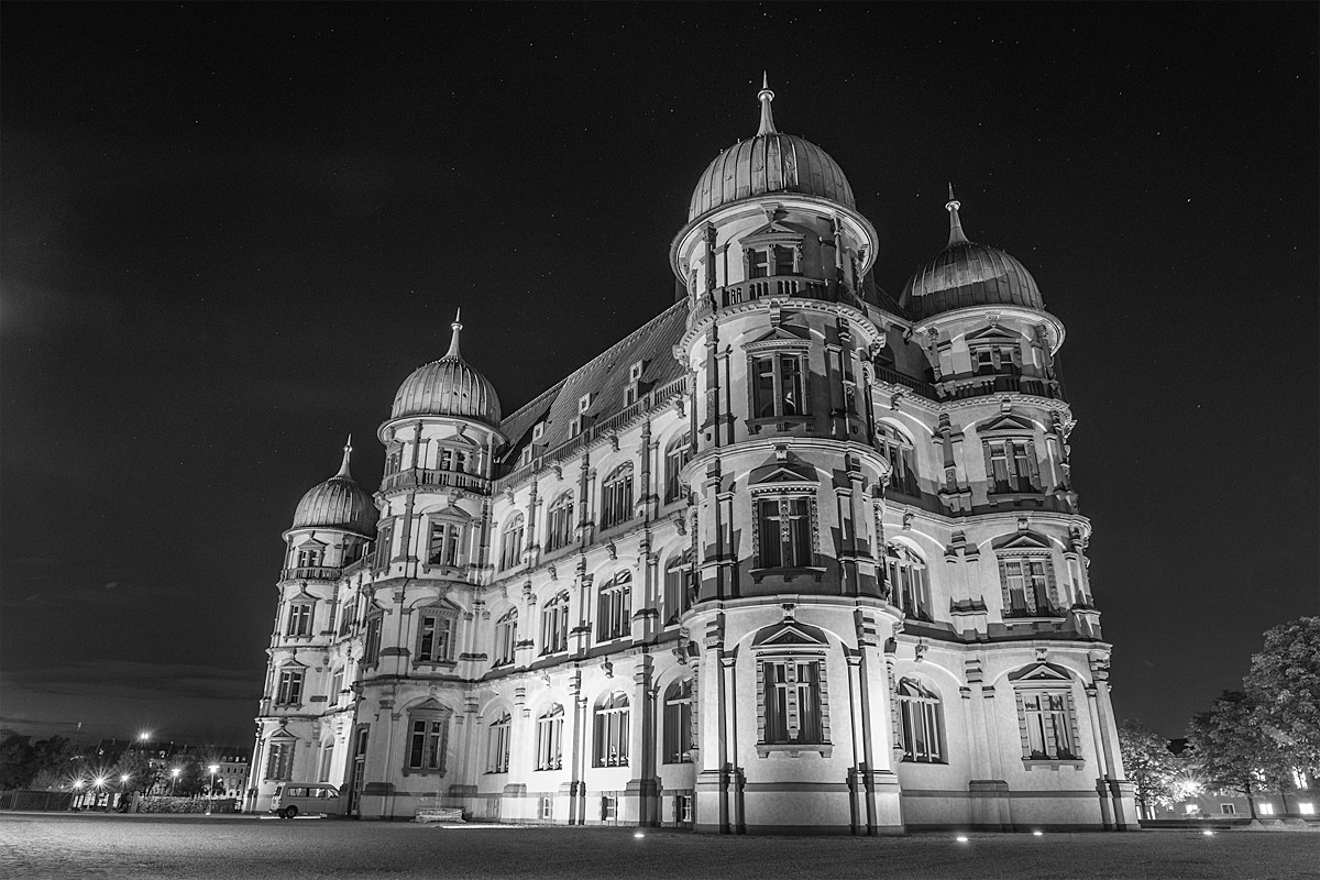 Castle Gottesaue in B&W