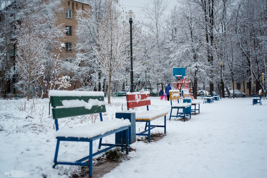 первый снег в городе1