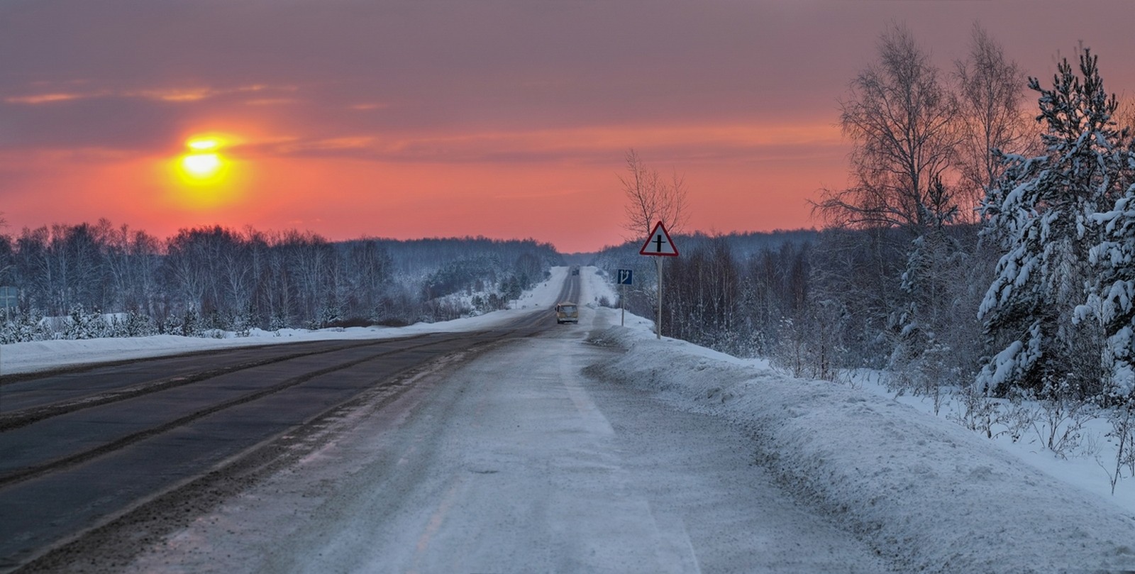 Закат на трассе