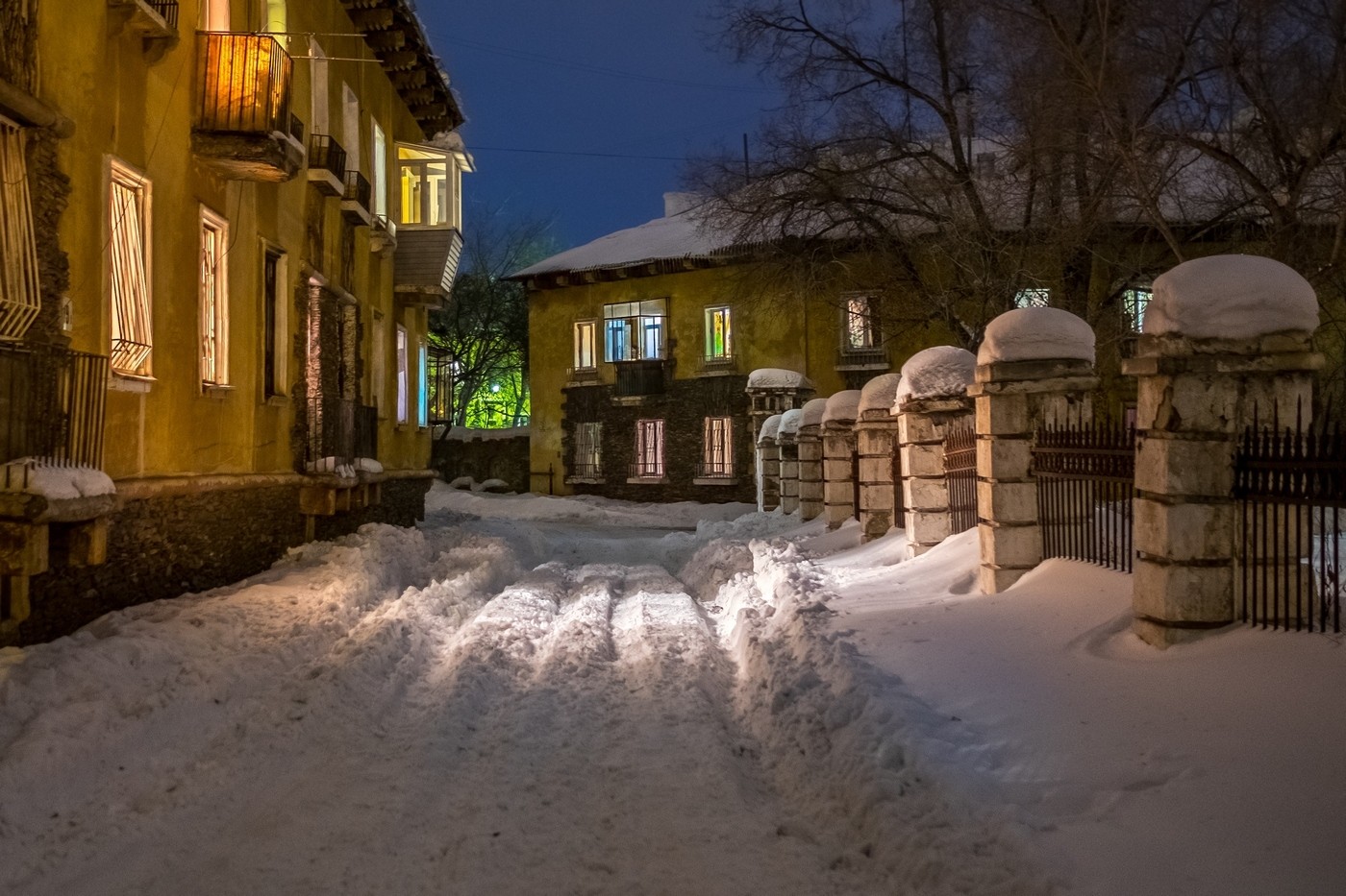 Снежный январь в старом городе