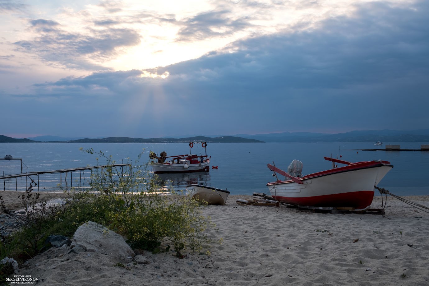 закатный вид на море