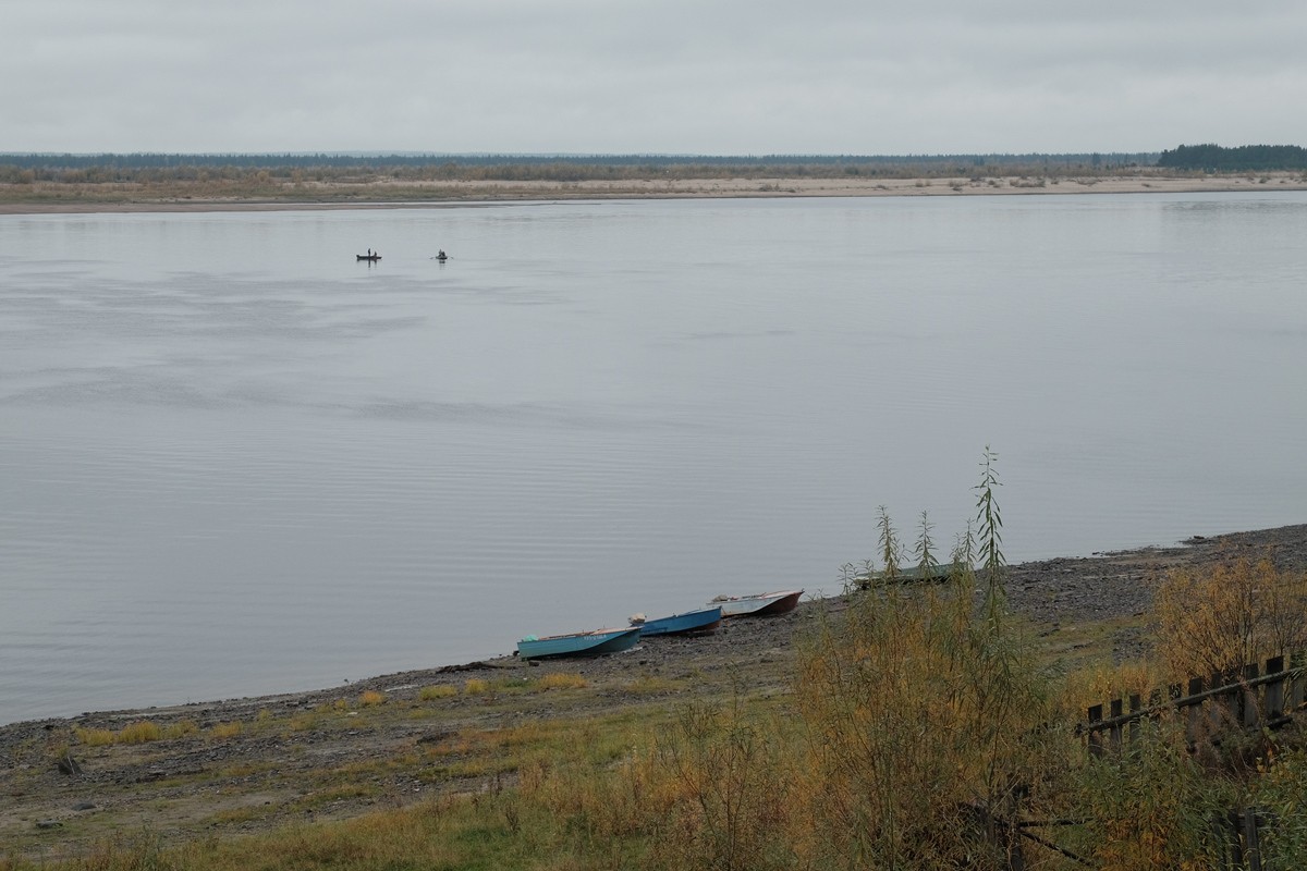 Пейзаж с лодками