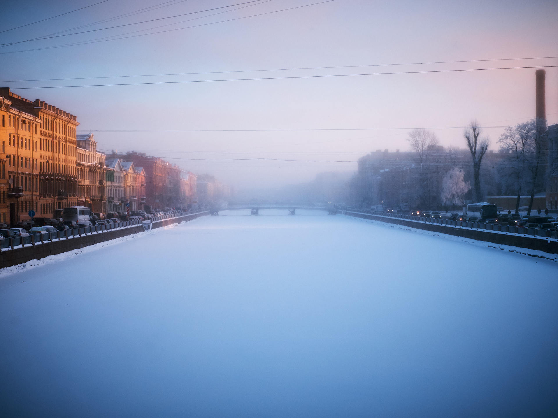 Морозное утро.