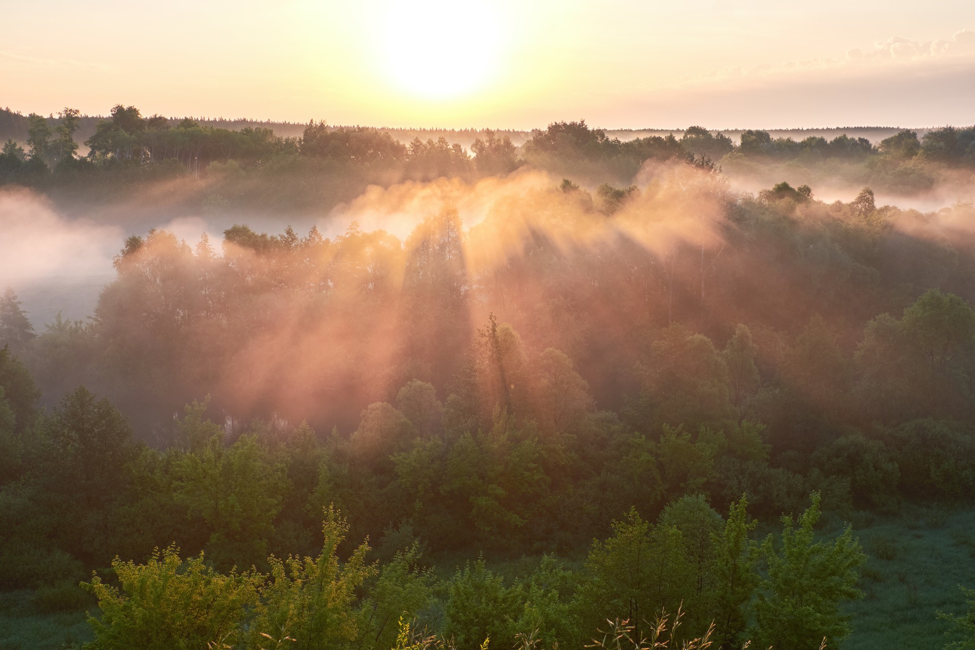 Рассвет на речке Вороне