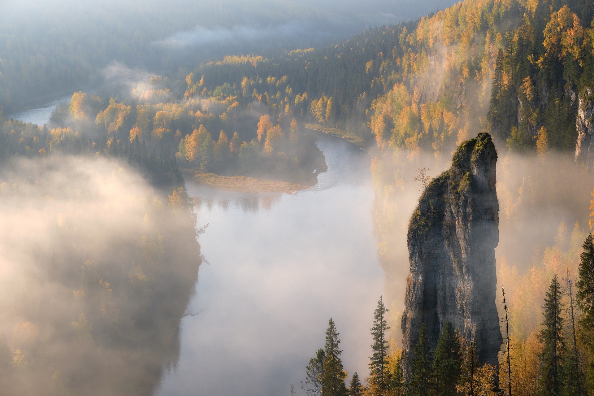 Осень в дымке