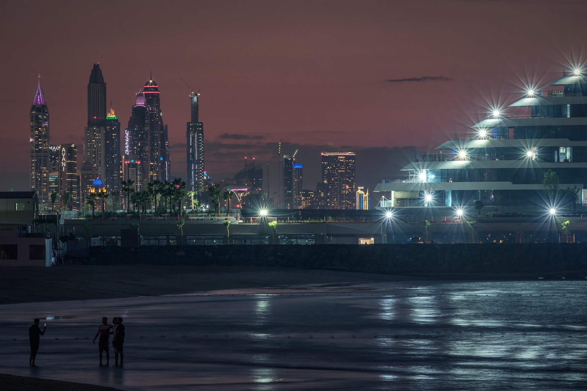 Jumeirah Beach On The Sunset