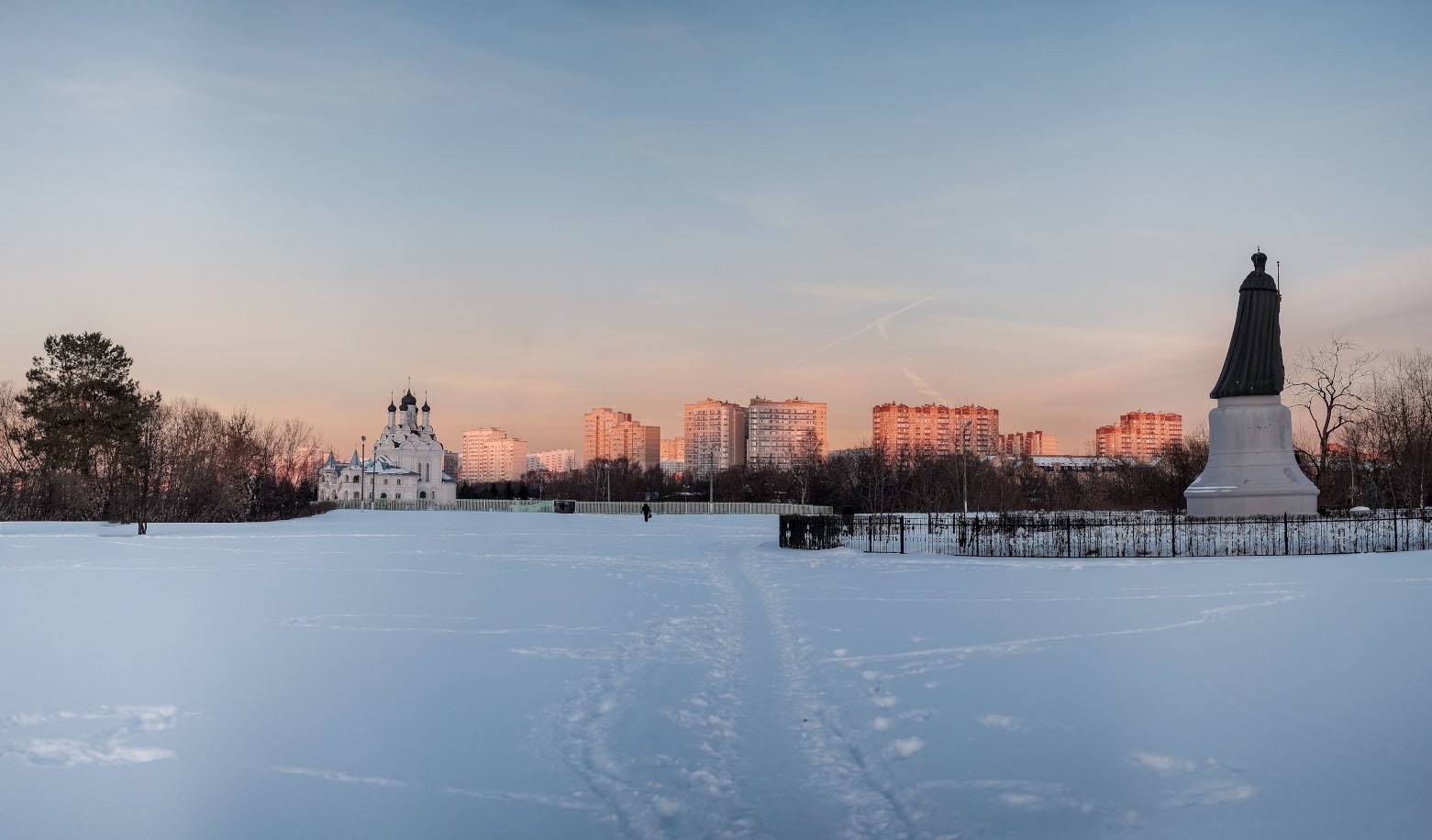 панорама зимнего вечера